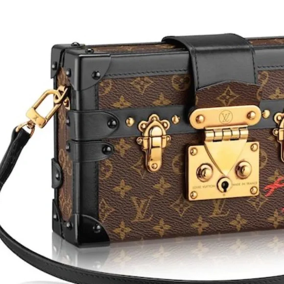 Petite Malle 2021 LV Louis Vuitton Handbag Crossbody Clutch Logo FULL SET ! - Picture 14 of 16